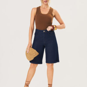 Bermuda Jorts Feminina - Lavagem Indigo | Eme Jeans