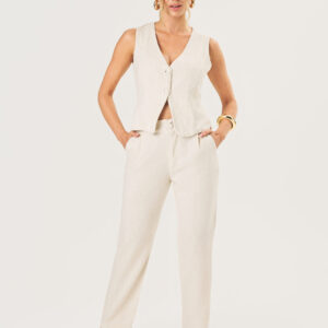 Calça Linho Feminina - Off White | Eme Jeans
