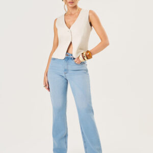 Calça Perna Reta C/ Elastano Feminina - Jeans | Eme Jeans
