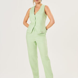 Calça Linho Feminina - Verde Oliva | Eme Jeans